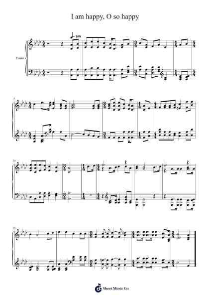 I Am Happy, O So Happy 악보 Isaac Watts - 편곡 Billel Samry