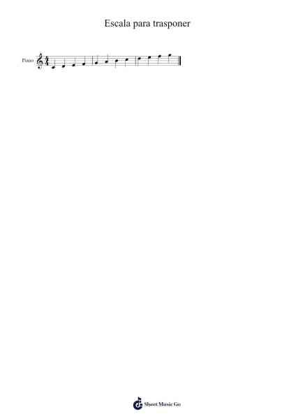 Escala para trasponer 樂譜由 undefined - 編曲 Junechad