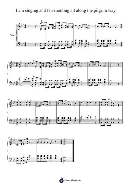 I Am Singing and I'm Shouting All Along the Pilgrim Way Sheet Music by Isaac Watts-Arr.Wano'neil Orn