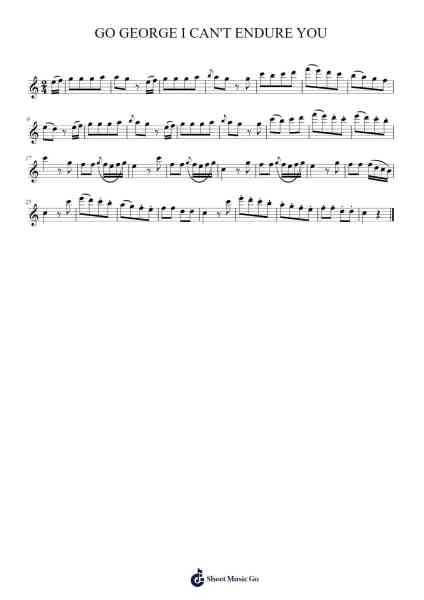 GO GEORGE I CAN'T ENDURE YOU Musica per pianoforte di Julian Chambers - Arr.O'Conbrooke