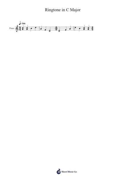 Ringtone in C Major Ноты для фортепиано от Michael Iurovetski-Arr.Wolflor Coltrid