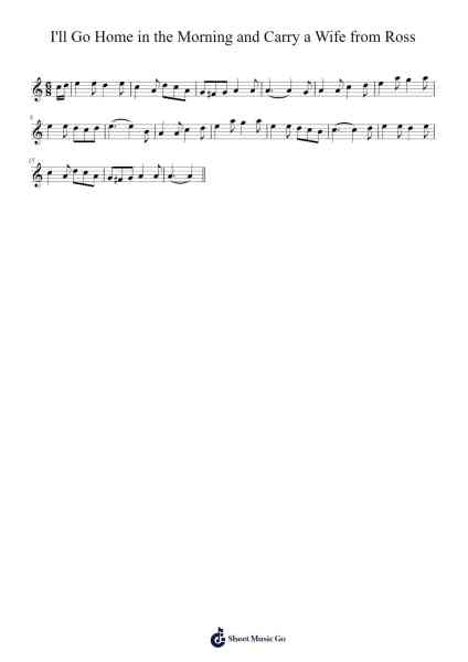 I'll Go Home in the Morning and Carry a Wife from Ross Sheet Music by undefined-Arr.Ukuk Behill