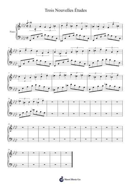 Trois Nouvelles Études Sheet Music by undefined-Arr.Hudthur Simpglas