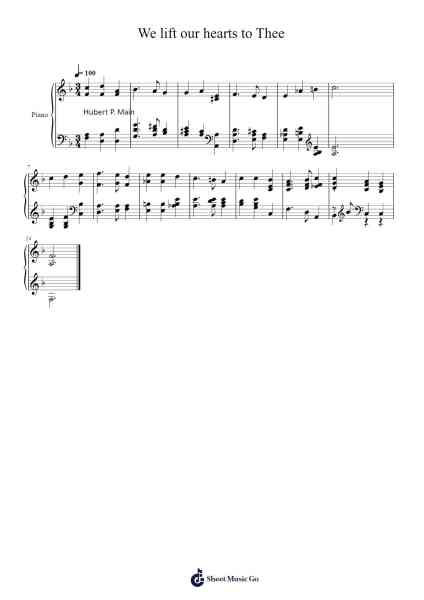 We Lift Our Hearts to Thee โน้ตเพลงโดย Isaac Watts-Arr.Shircent