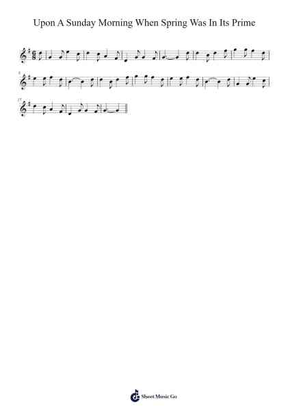 Upon A Sunday Morning When Spring Was In Its Prime Ноты для фортепиано от undefined-Arr.Ruthneil Rulan