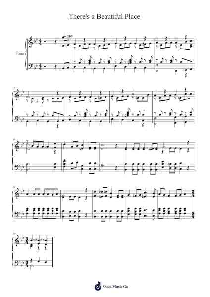 There's a Beautiful Place Sheet Music by Isaac Watts-Arr.Guntrine