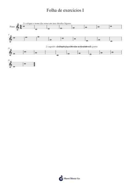 Folha de exercicios I 樂譜由 undefined - 編曲 Fieldsid Zoecob