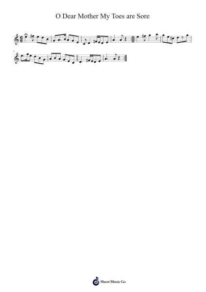 O Dear Mother My Toes are Sore Sheet Music by MrHalfstep-Arr.Brandwight Gillget
