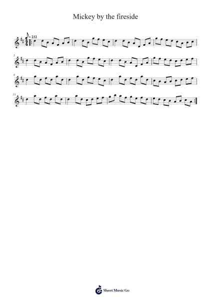 Mickey by the fireside Sheet Music by Hurdleners-Arr.Hartepeare