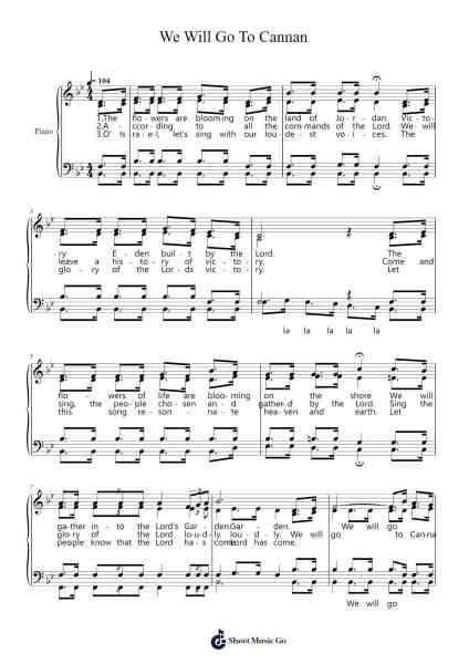 We Will Go To Cannan Sheet Music by toshiogawa-Arr.Vabuck Clevevien