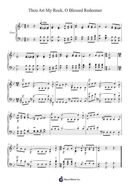 Thou Art My Rock, O Blessed Redeemer Sheet Music by Isaac Watts-Arr.Wyann Ianli