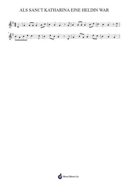 ALS SANCT KATHARINA EINE HELDIN WAR 樂譜由 Halftimbr - 編曲 Lespenn