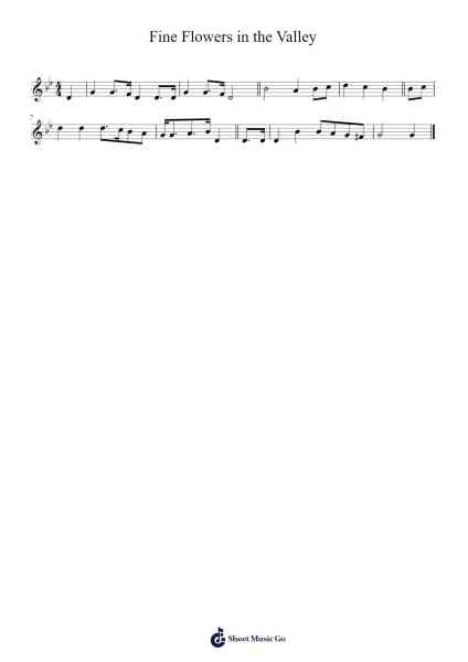 Fine Flowers in the Valley Sheet Music by LatestAccent-Arr.Erist