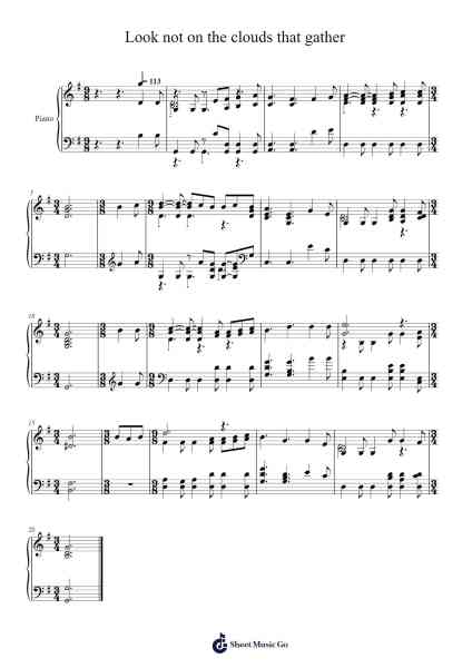 Look Not on the Clouds That Gather Sheet Music by Isaac Watts-Arr.Gasgreve Ausnal
