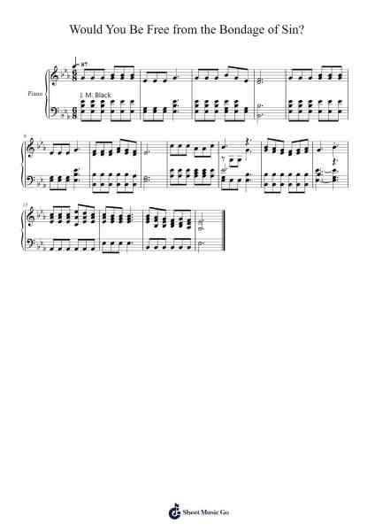 Would You Be Free from Your Burden of Sin Sheet Music by Isaac Watts-Arr.Reywood
