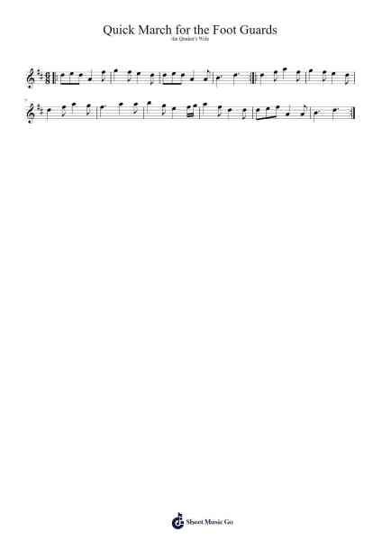 Quick March for the Foot Guards Musica per pianoforte di Julian Chambers - Arr.Louiefie