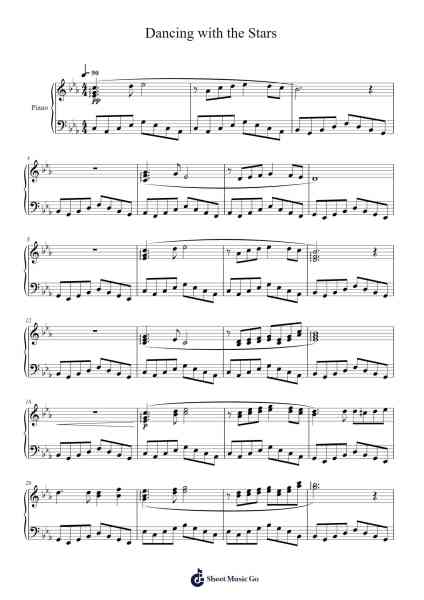 Dancing with the Stars 樂譜由 totallynotavi - 編曲 Gedia