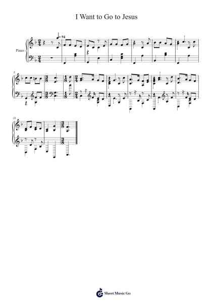 I Want to Go to Jesus Sheet Music by Isaac Watts-Arr.Gillnise