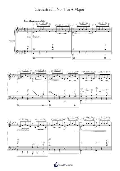Liebestraum No. 3 in A Major 樂譜由 Franz Liszt - 編曲 Tice Charsweet