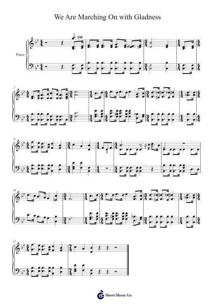 We are Marching On with Gladness 乐谱由 Isaac Watts - 编曲 Montbee