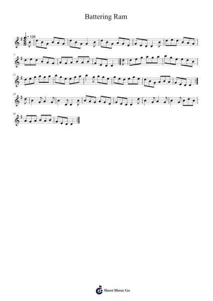 Battering Ram Musica per pianoforte di Taylor Doyle - Arr.Glatiane Vicwolf