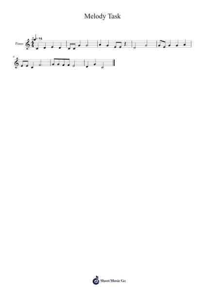Melody Task Sheet Music by Jared Saint Almario-Arr.Orence