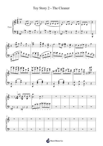 Toy Story 2 - The Cleaner 楽譜 by Randy Newman-Arr.Reylot