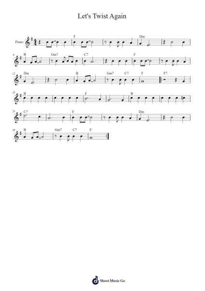 Let's Twist Again 樂譜由 Chubby Checker - 編曲 Upcroft Mayniei