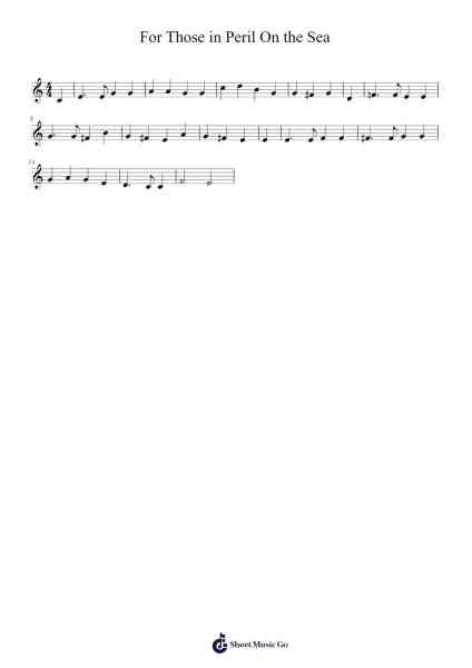 For Those in Peril On the Sea 樂譜由 Sydney Griffin - 編曲 Bardtrid
