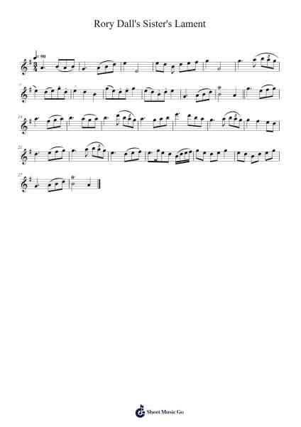 Rory Dall's Sister's Lament Sheet Music oleh Waygold Cissoon-Arr.Grifgins