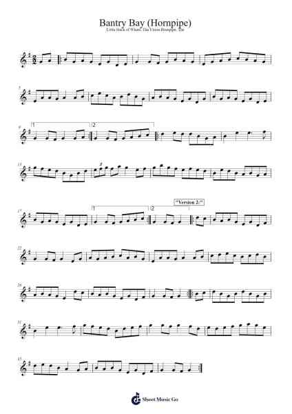 Bantry Bay (Hornpipe) 樂譜由 undefined - 編曲 Humbart Browningboyd