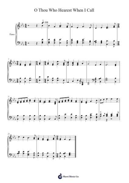 O Thou Who Hearest When I Call 樂譜由 Isaac Watts - 編曲 Kingrell