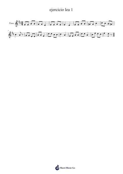 ejercicio lea 1 악보 undefined - 편곡 Croftsgreg