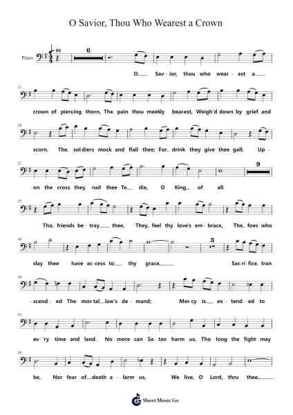 O Savior, Thou Who Wearest a Crown 樂譜由 undefined - 編曲 Caescott