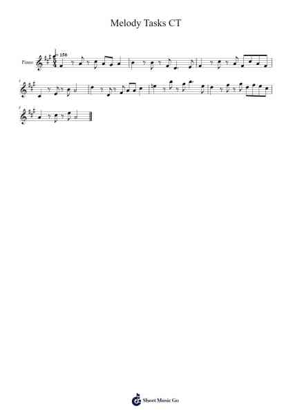 Melody Tasks CT 樂譜由 Cameron Thomas - 編曲 Humglas Leathus