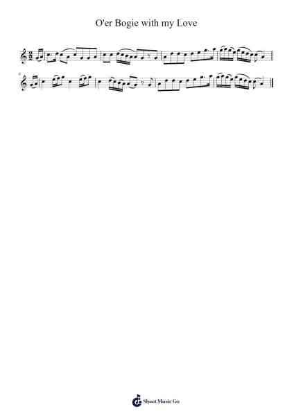 O'er Bogie with my Love Bladmuziek van Rylan Gallegos-Arr.Poshua Xansweet