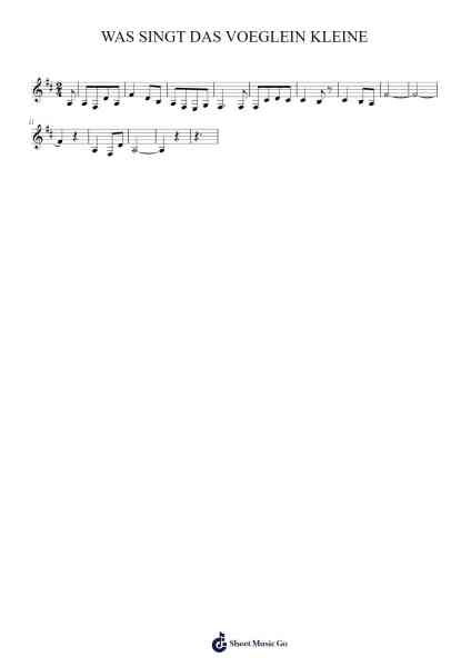 WAS SINGT DAS VOEGLEIN KLEINE Ноты для фортепиано от Ellis Weber-Arr.Milllas