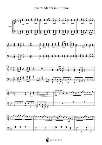 Funeral March in C minor Sheet Music by Nathan Bine-Arr.Seac