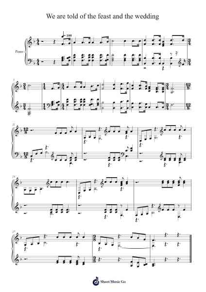 We are told of the feast and the wedding 樂譜由 Isaac Watts - 編曲 Blithephne