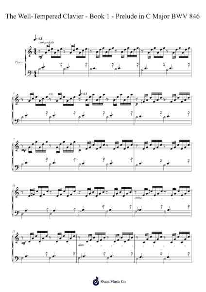 The Well-Tempered Clavier, Book 1: Prelude in C Major, BWV 846 Sheet Music by Johann Sebastian Bach-Arr.Thaga Emsia