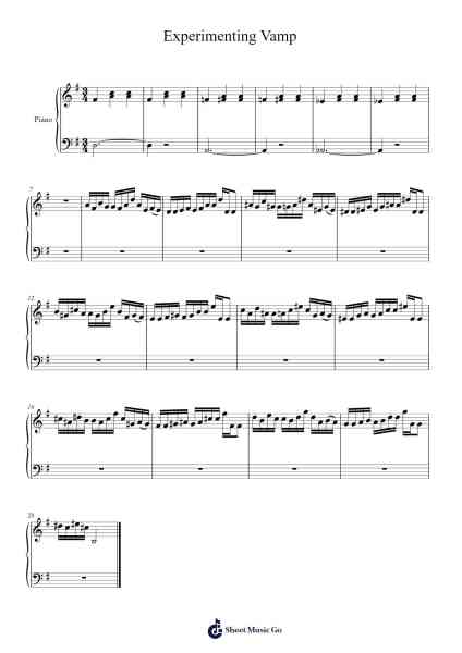 Experimenting Vamp Notenblatt von Yonnglup-Arr.Davebel