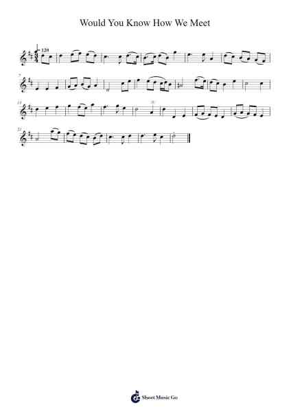 Would You Know How We Meet Sheet Music by Andands-Arr.Losopp Webslin
