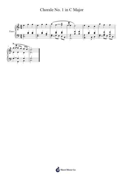 Chorale No. 1 in C Major Sheet Music oleh J.F. Olson-Arr.Gardi Clairero