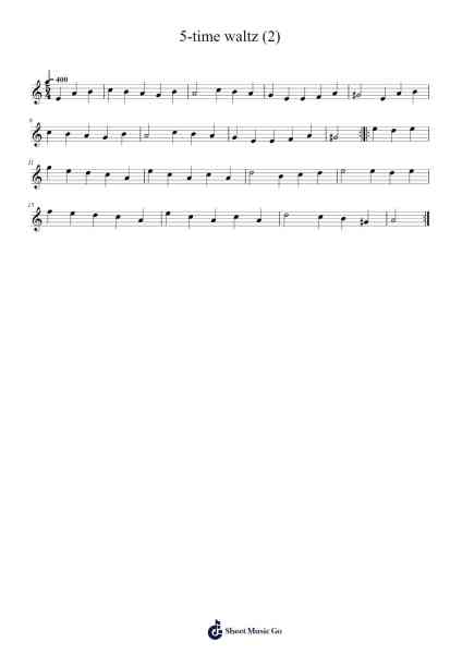 5-time waltz (2) Ноты для фортепиано от RallentandoTinny-Arr.Cookerad Bartreen