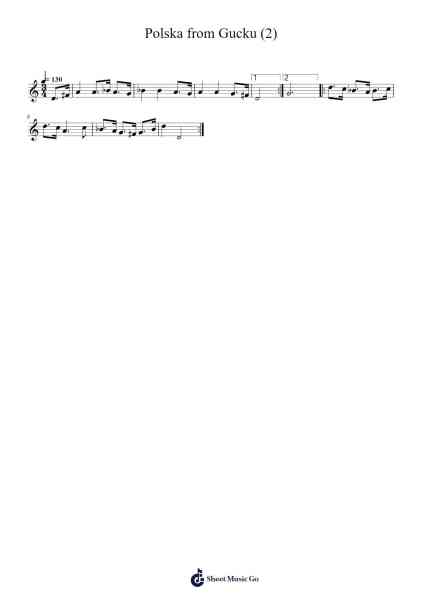 Polska from Gucku (2) Sheet Music by Trad Swedish-Arr.Mewood Teries