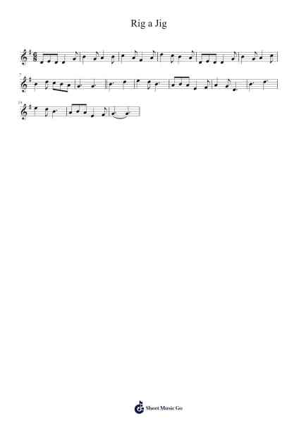 Rig a Jig Sheet Music by AndantinoSlipk-Arr.Sigjeff