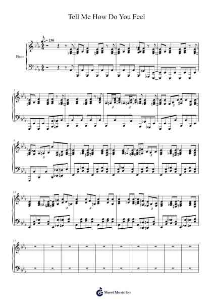 Tell Me How Do You Feel 樂譜由 Esgil Scripcer - 編曲 Canor