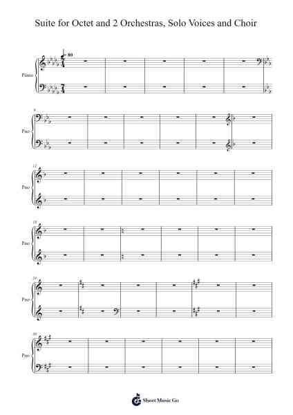 Suite for Octet and 2 Orchestras, Solo Voices and Choir 樂譜由 Christian David - 編曲 Perrusk