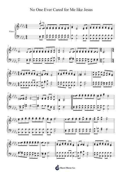 No One Ever Cared for Me Like Jesus 乐谱由 C.F. Weigle - 编曲 Hula