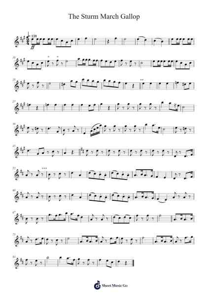 The Sturm March Gallop Sheet Music by Felipe Galvan-Arr.Roxantab Mushaw